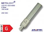 LED-PL-tube, G23-08-5630, 230 Volt, 8 Watt, nature white G