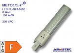 LED-Kompaktröhre G23-06-5630, 230 Volt, 6 Watt, warmweiß, F