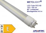 LED-Röhre 150 cm, T8, 29W, 3600 lm, 80 Grad, Klasse E