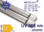 LED tube UV-365 nm,  60 cm, 10 Watt, clear, UV radiation 365 nm, 1200 lm
