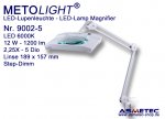 METOLIGHT LED-Lupenleuchte 9002-5, 2,25fach, 12 Watt, 1200 lm