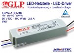 Schaltnetzteil GLP GPV-100-36, 36 Volt DC, 100 Watt, IP67, TÜV