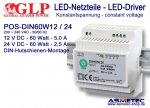 LED-Netzteil GLP POS-DIN  60W12, 12 VDC, 60 Watt, DIN-Hutschiene