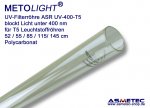 UV-Filterröhre T5-ASR-UV400, klar, 400 nm,  55 cm für 14 Watt Leuchtstoffröhre